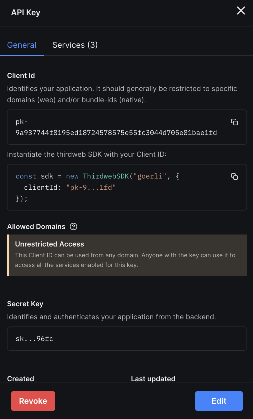 Manage API Key